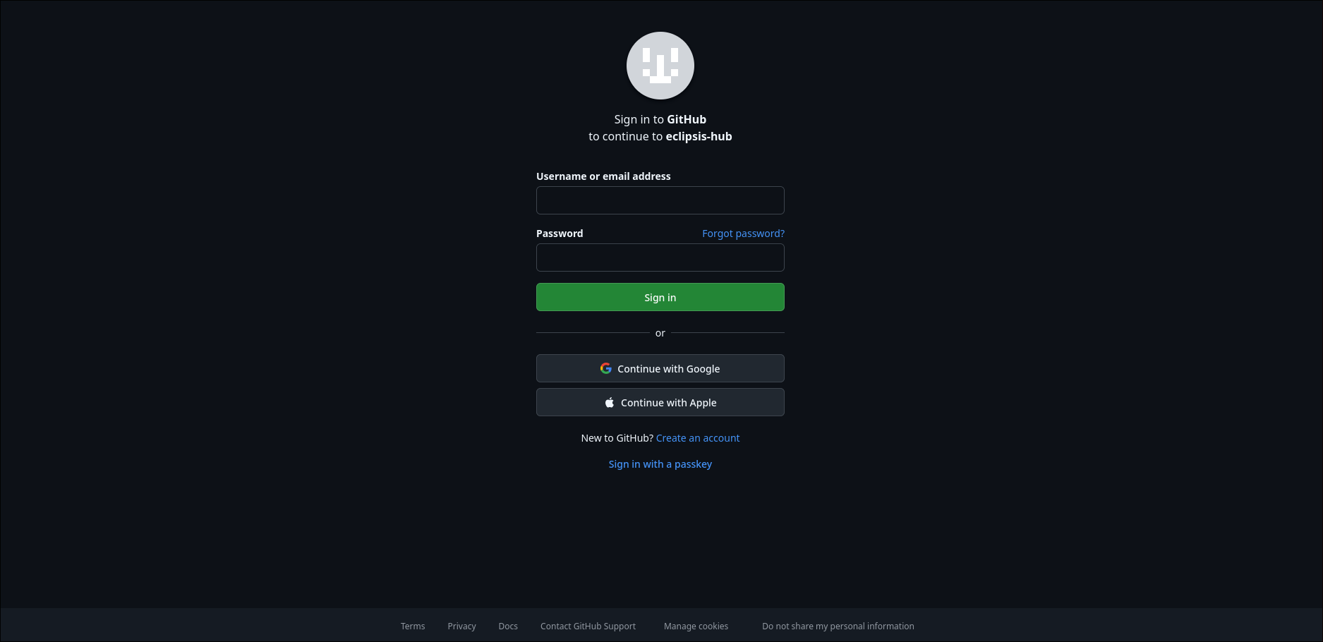image of github login